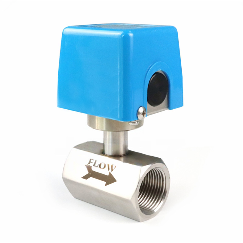 Straight through baffle type flow switch