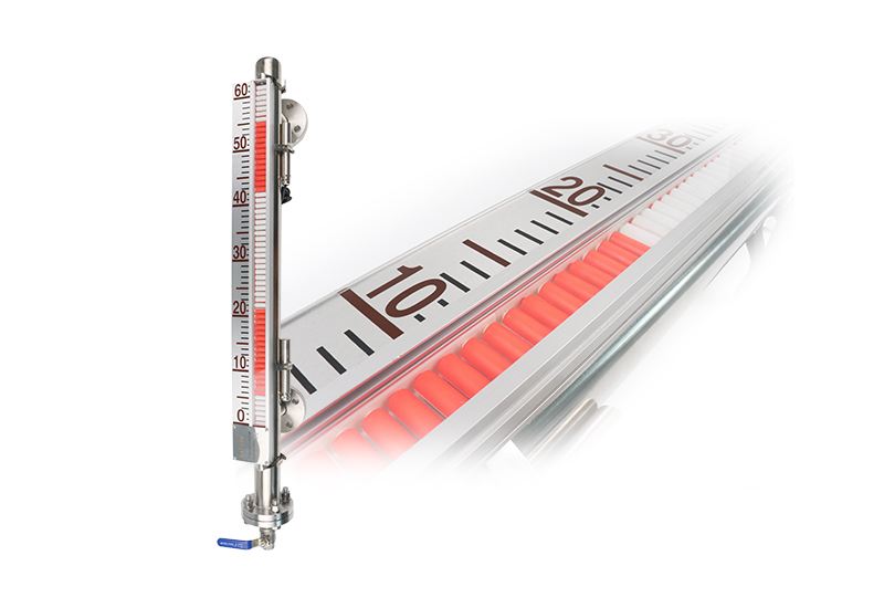 Magnetic flap level gauge